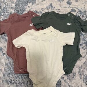 Kith Kids Bodysuit Trio - Cream, Green, and Brown